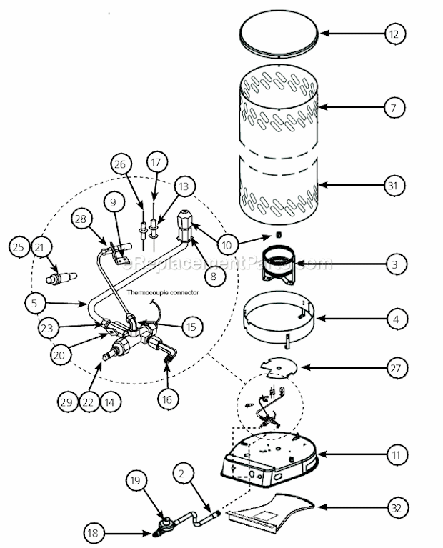 Page A Diagram and Parts List for MH200CV  Mr Heater Construction Heater